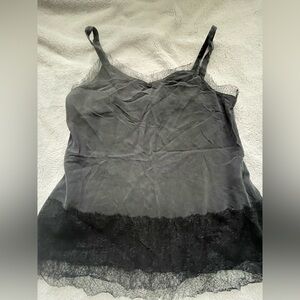 Rag & Bone Black Silk Tank Top Blouse Size S